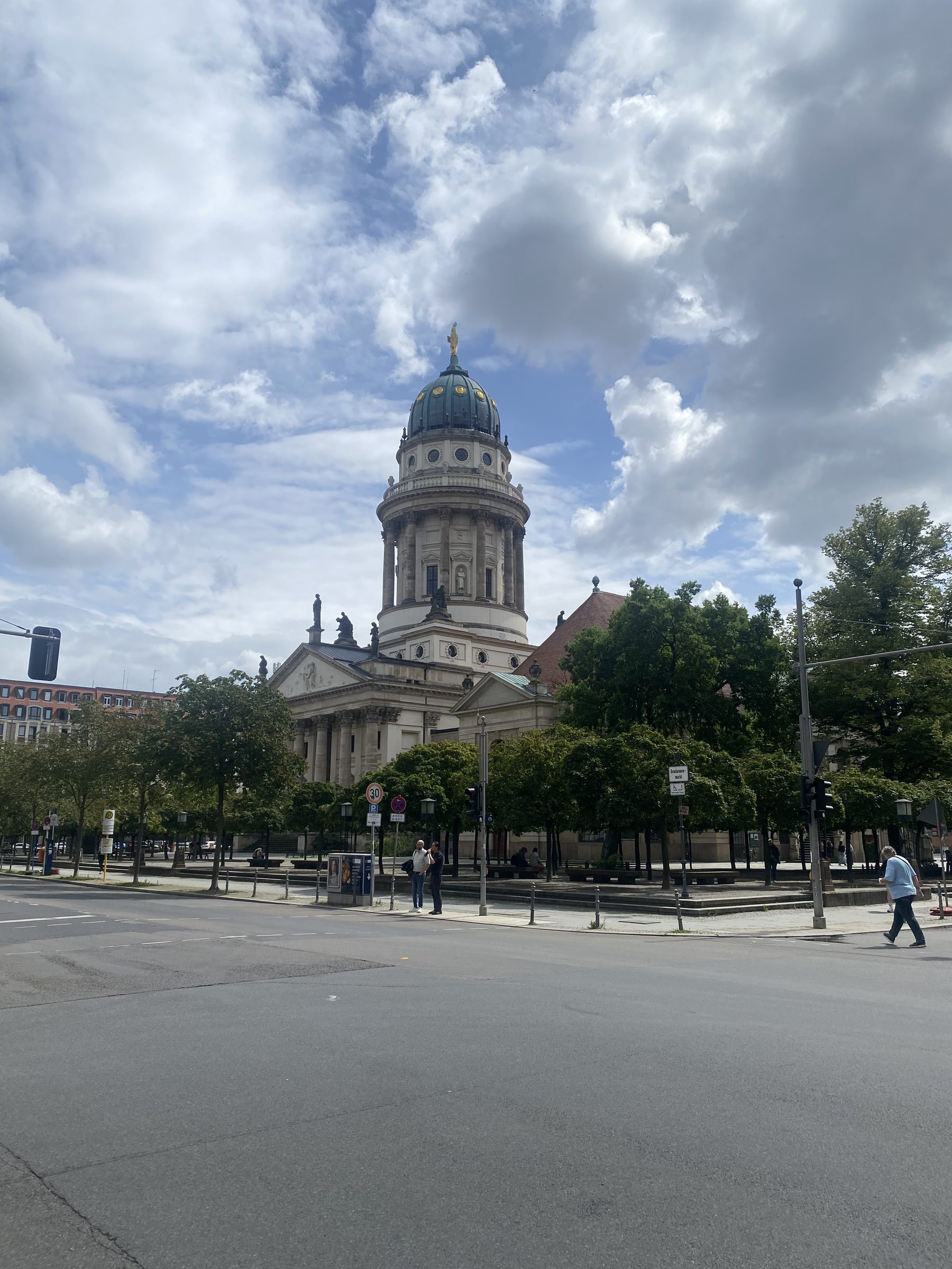 Französischer Dom on Gendarmenmarkt in Berlin, with its copper dome