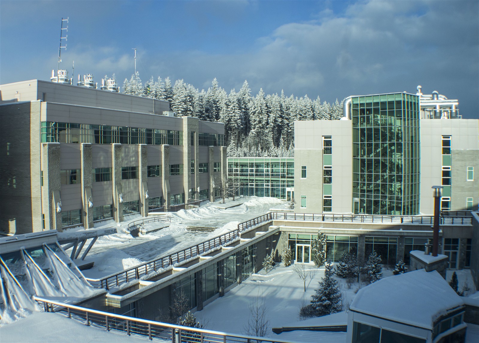 University of Northern British Columbia main campus in winter
